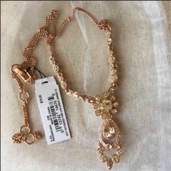 Givenchy Rosegold tone crystal necklace - Picture 3 of 5